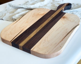 Solid Wood Charcuterie Board | Wood Cutting Board With Handle