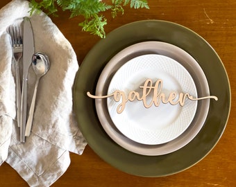Fall Thankful/Grateful/Gather/Blessed Table Place Settings