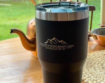 Custom Laser-engraved 30-ounce Stainless Steel Tumbler