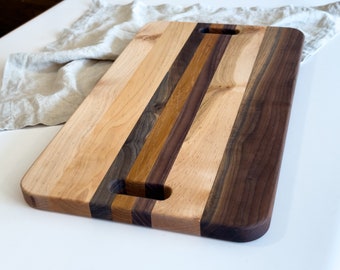 Solid Wood Charcuterie Board | Wood Cutting Board With Handle