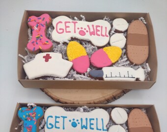 Dog Bakery Gift, Dog Treats, Pet Get Well, Gell Well for Dogs, Pet Treats, Doggie Cookies, Special occasion dog treats, Dog Cookie Box