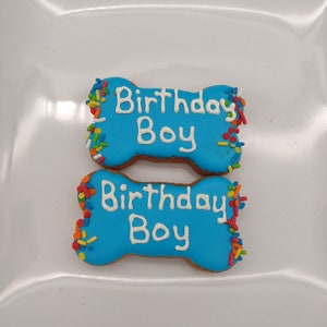 Small Dog Birthday Bone, Dog Treat, Birthday Dog Treat, Decorated Birthday Cookies, Birthday Dog Treats, Dog Bakery, Birthday Gift for Dog