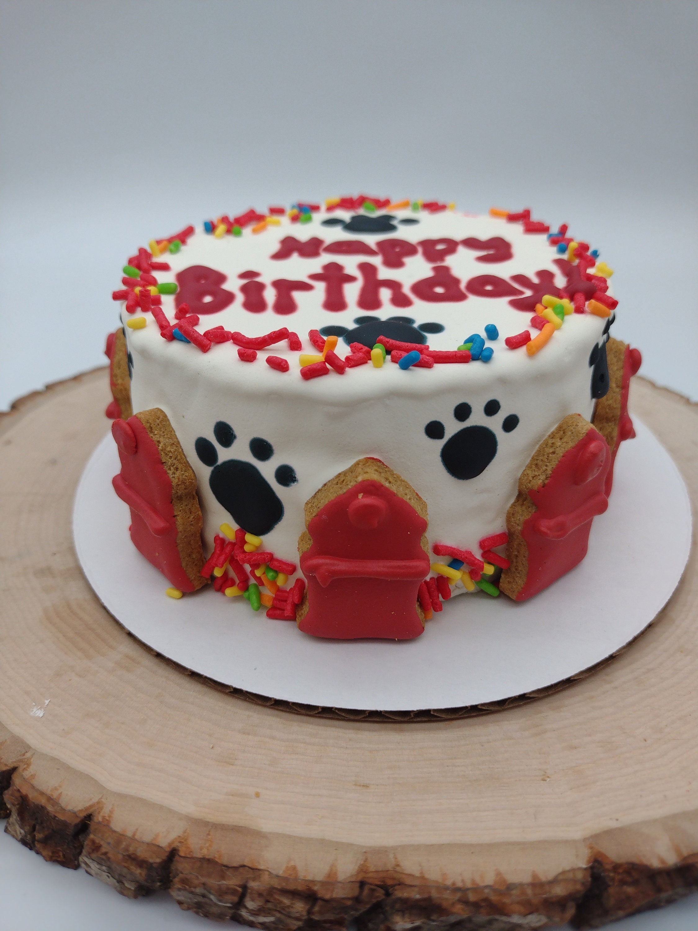 Dog Birthday Cake Dog Treat Birthday Dog Treat Decorated Etsy