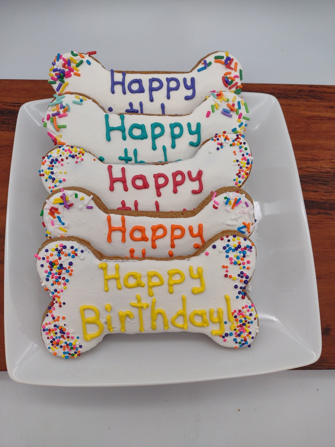 XL Dog Birthday Bone, Dog Treat, Birthday Dog Treat, Decorated Birthday