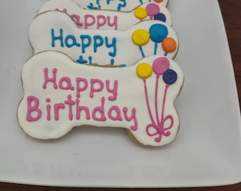 Dog Birthday Cookies, Happy Barkday Cookies, Birthday Cookie Treat, Decorated Birthday Cookies, Birthday Dog Treats, Dog bakery treats