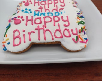 Dog Birthday Cookies, Happy Barkday Cookies, Birthday Cookie Treat, Decorated Birthday Cookies, Birthday Dog Treats, Dog bakery treats