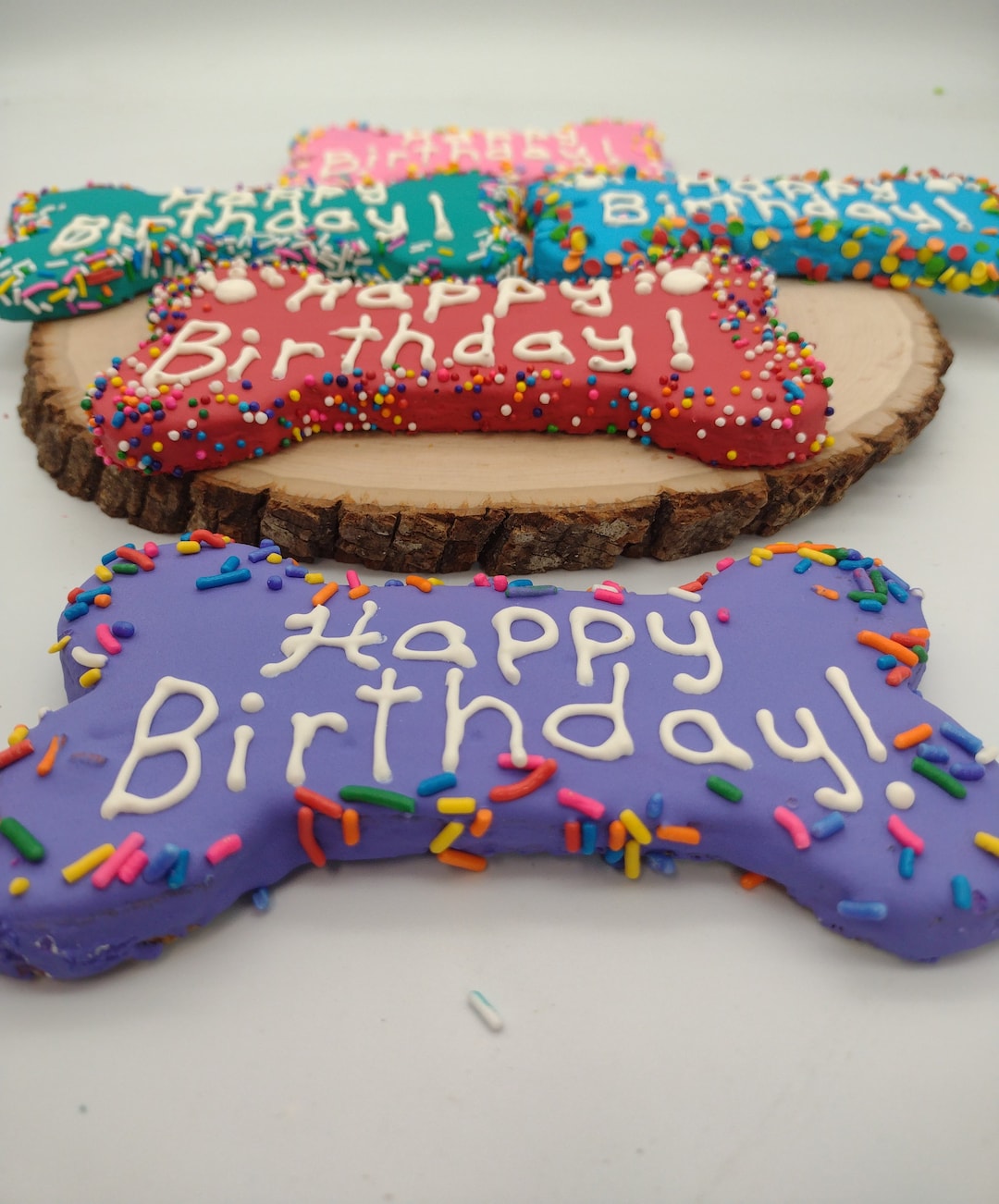 Large Dog Birthday Bone, Dog Treat, Birthday Dog Treat, Decorated