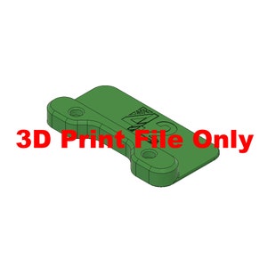 May include: A green 3D printed part with a rounded edge and a hole on the top. The part has the text "4WD" printed on it. 3D Print File Only.