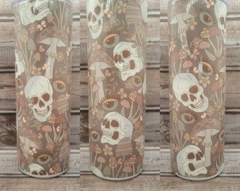 Cottagecore Totenkopf Becher, Pilz Becher, Totenkopf Becher