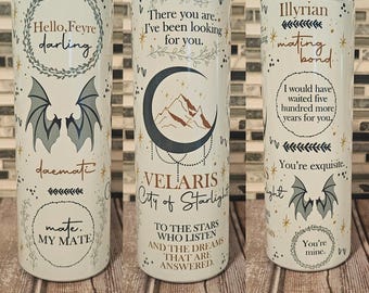 Acotar Farbwechsel Becher, Acotar Becher, Rose und Dornen Becher, Acotar Geschenke, Acotar Merch. Schmutzgeschenke,