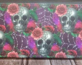 Gothic Geldbörse, Damen Geldbörsen, dreifach faltbar, Geschenke für sie, Clutch, gruselige Geldbörse, gruselige Geschenke