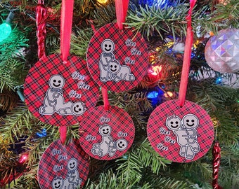 Naughty Lebkuchen Ornament Set, Naughty Ornament, Naughty Lebkuchen