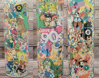 90s tumbler, cartoon tumbler, 90s nostalgia, 90's tumbler, 90's nostalgia