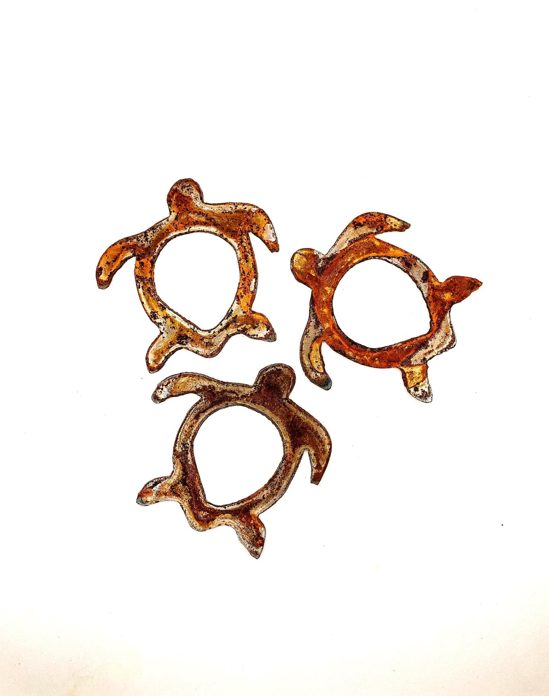 Rust Turtle Set Rusty Metal Sea Turtle Set: Beachy Garden Art, DIY Crafts - Etsy