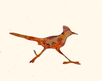 Rustic Metal Roadrunner 4" ornament magnet screen door saver