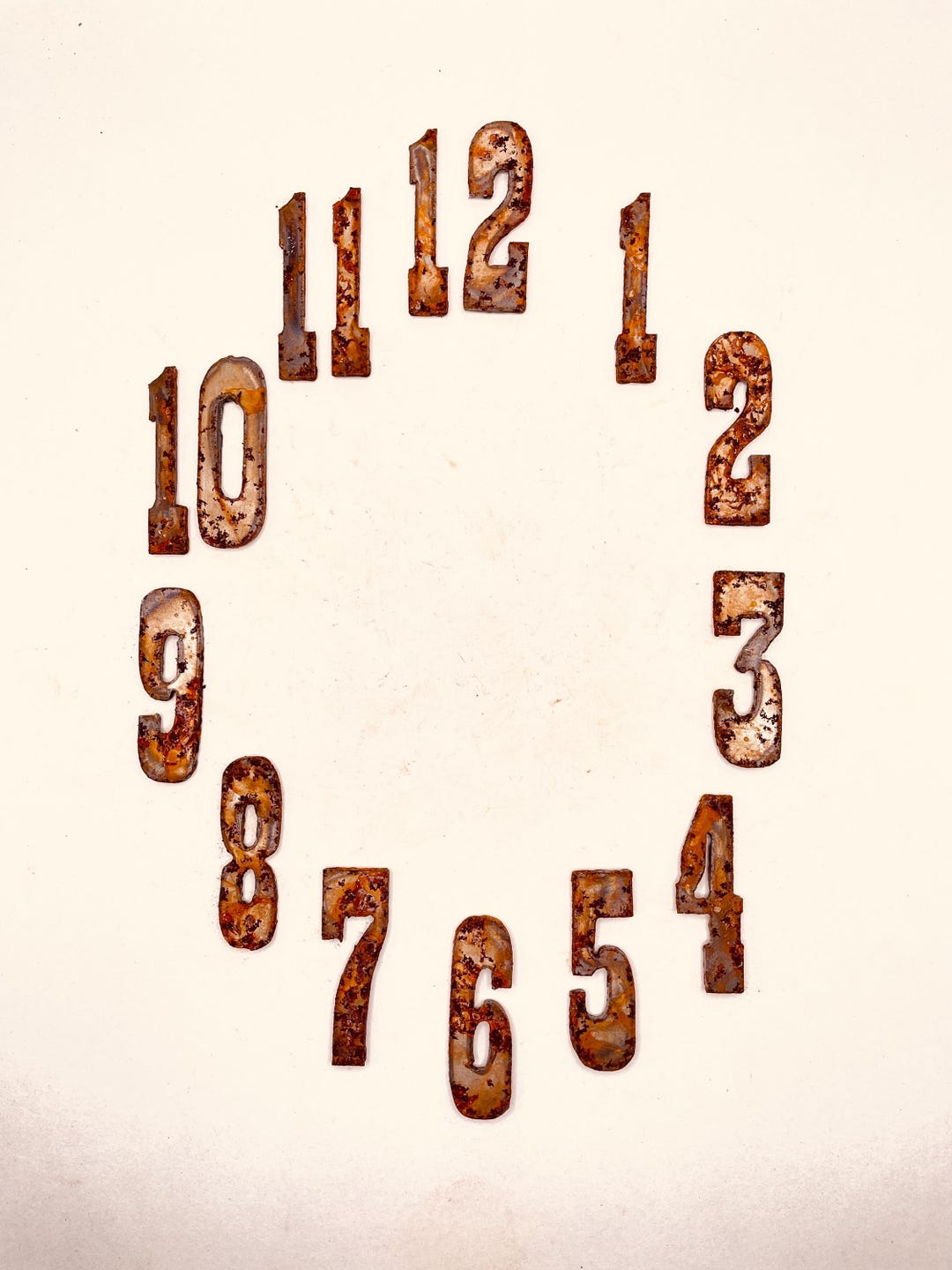 Rustic Metal Clock Numbers - 1