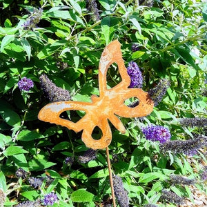 Butterfly Rustic Metal Yard Stake Garden Decor yard art