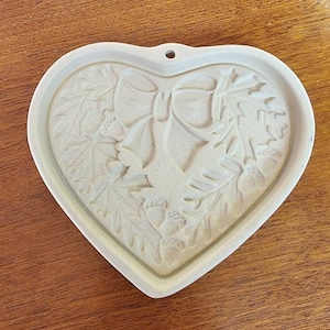 Vintage Autumn Wreath Stoneware Cookie Mold, Candle Making, Soap Making, Handmade Paper Mold