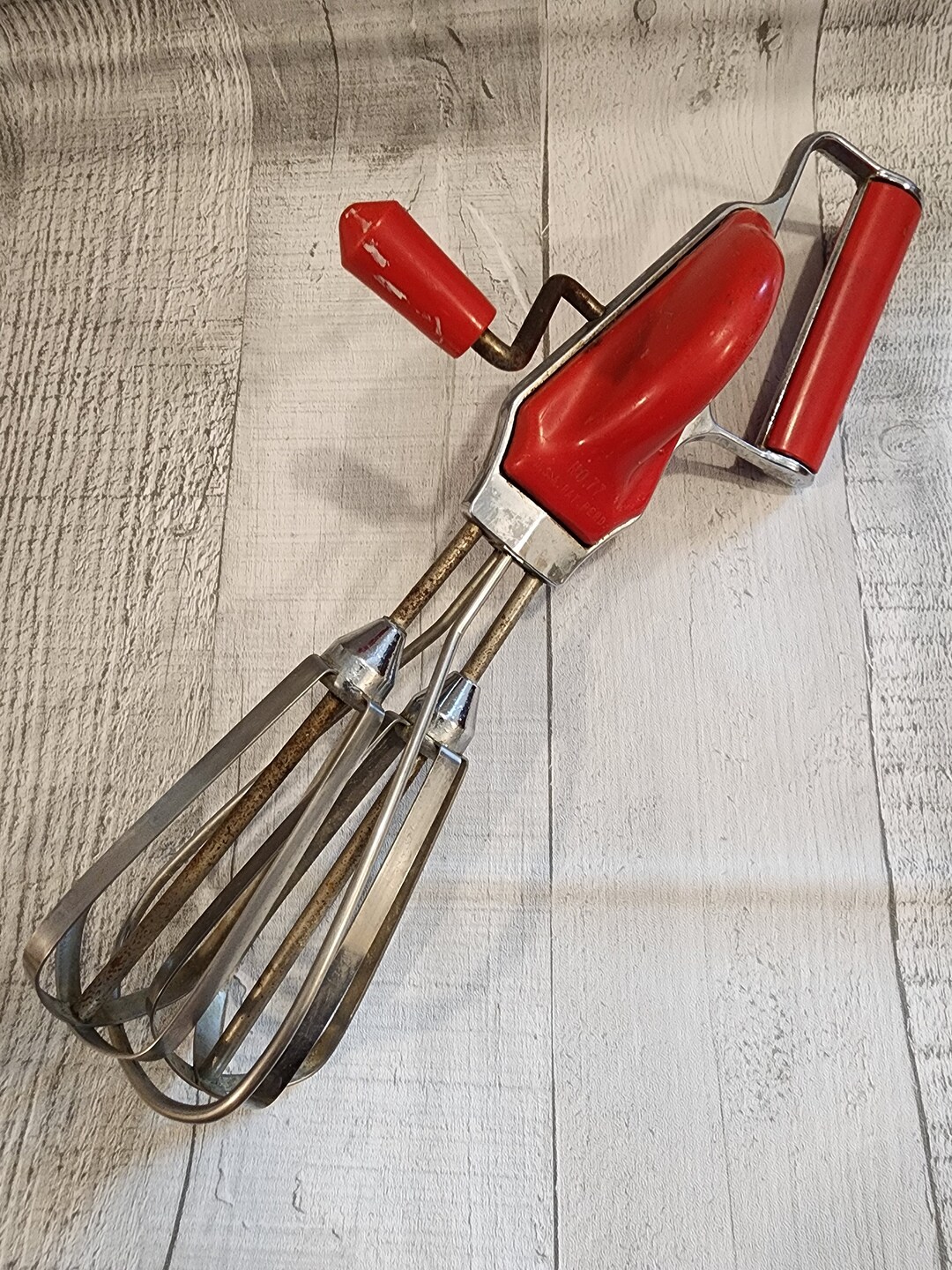 Vintage Red Maynard Egg Beater Hand Mixer MCM 1950s 1960s Etsy