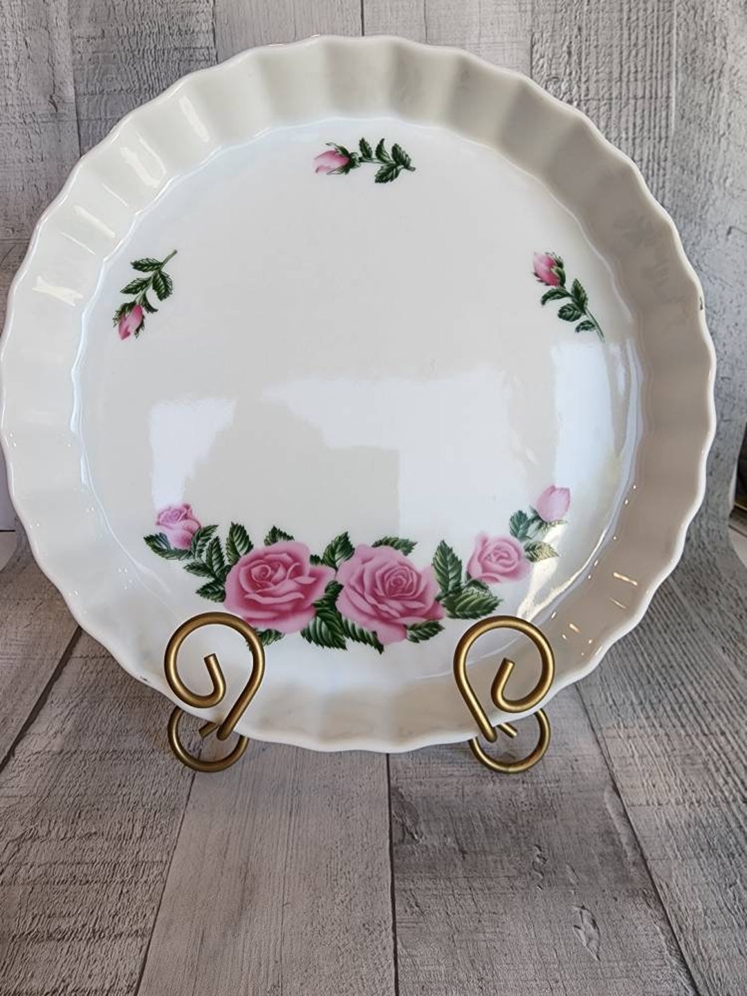 Vintage Fluted Baking Dish, Quiche Pie Tart Flan Pan, Christineholm