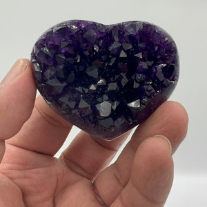 Amethyst Cluster Heart Carving from Uruguay