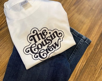 De neef crew tshirt, bijpassende neef shirts, familie shirts, familie kleding, volwassen shirts, peuter shirts, comfort tshirt