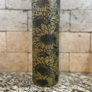 Sunflower glitter tumbler