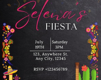 Invitación a fiesta, invitación a fiesta mexicana