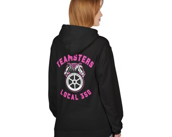 Sudadera con capucha rosa del sindicato Teamsters Local 350
