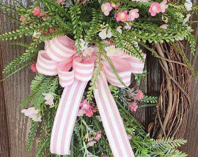 Featured listing image: Everyday Grapevine Greenery Wreath for Front Door, Farmhouse Decor, Year Round Door Hanger, Greenery Wreath for Entryway, House Warming Gift
