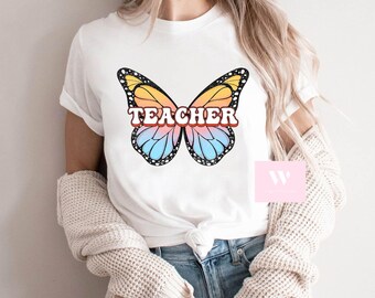 Butterfly Teacher Shirt| Teacher Shirt| Teacher Shirt for Women| Teacher T-Shirt| Teacher Tee| Butterfly Shirt| Cute Teacher Shirt| Teacher