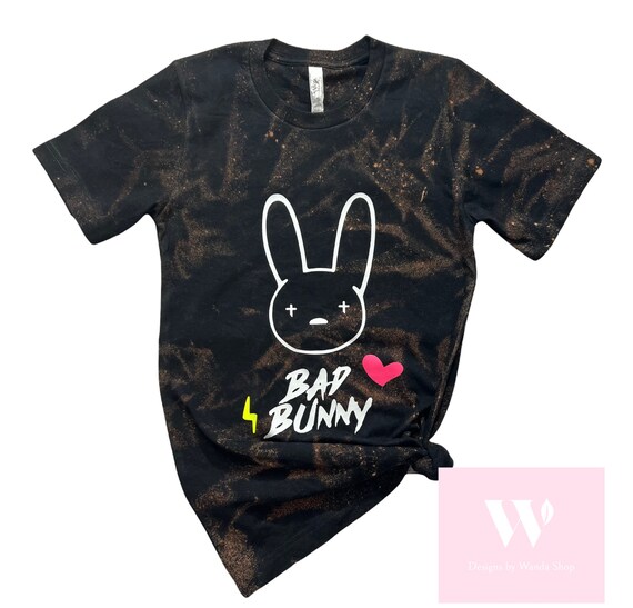 Bad Bunny Shirt Bad Bunny Bleached Shirt Bad Bunny Tee Bad | Etsy