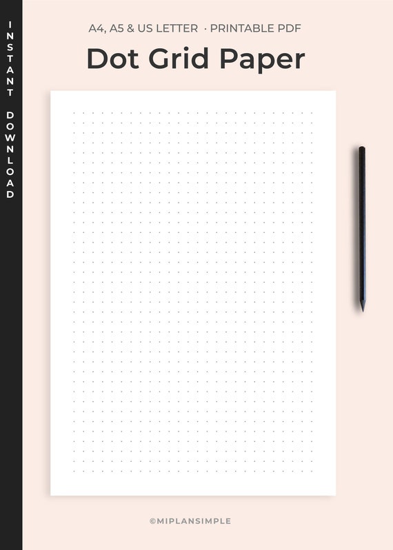 Dot Grid Paper, Printable Dot Grid Paper for Bullet Journal Dotted Paper,  Dotted Page Printable PDF, A4, A5 & Letter -  Sweden