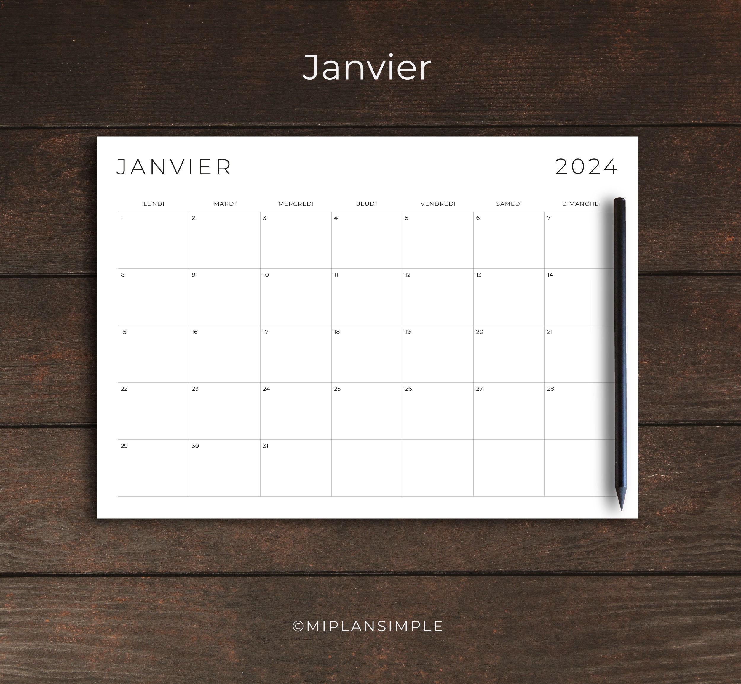 CALENDRIER IMPRIMER GRATUIT visual data 7