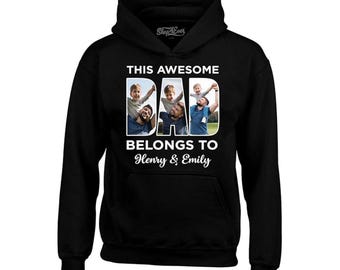 Personalized Dad Photo Hoodie. Custom Kids Picture Hoodie. Gift for Dad from Kids. Father’s Day Gift. Daddy Hoodie. Photo Sweatshirt.