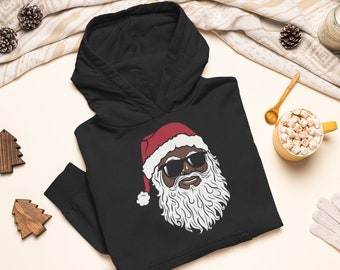 Santa Claus wearing Sunglasses Christmas Xmas Hoodie Sweatshirts