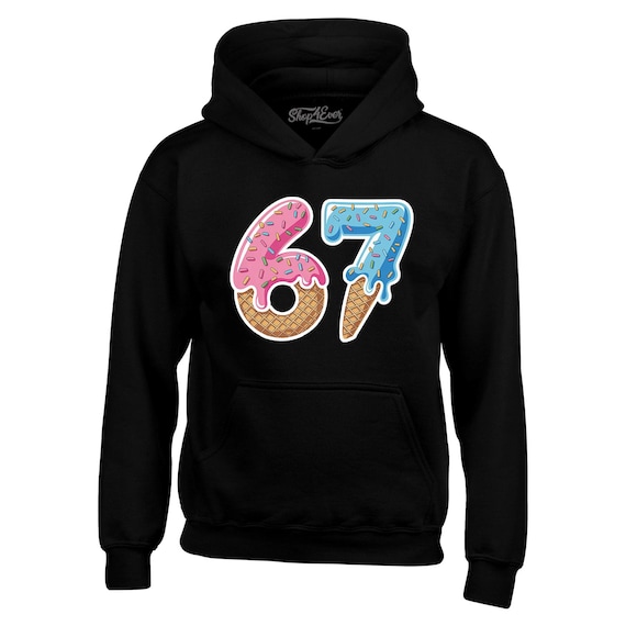 67 Six Seven アイスクリーム ドリップ ナンバー Sixtyeven パーカー