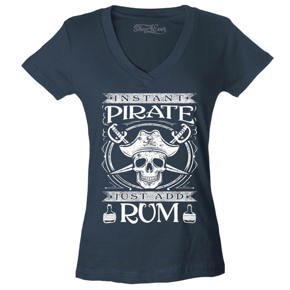 Instant Pirate Just Add Rum Women's V-neck T-shirt Slim - Etsy Canada