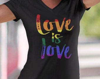 Love is Love, Gay Shirt, Say Gay, Protect Trans Kids, Trans Pride, Queer Shirt, Trans Shirt, Gay Shirt, T-Shirt mit V-Ausschnitt Gay Pride Shirts