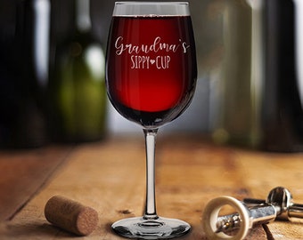 Omas Schnabeltasse Weinglas mit Gravur als Muttertagsgeschenk für Oma, Schwangerschaftansage für die neue Oma, Großmutter