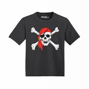 Pirate Skull & Crossbones Toddler Cotton T-Shirt Pirate Flag Shirt