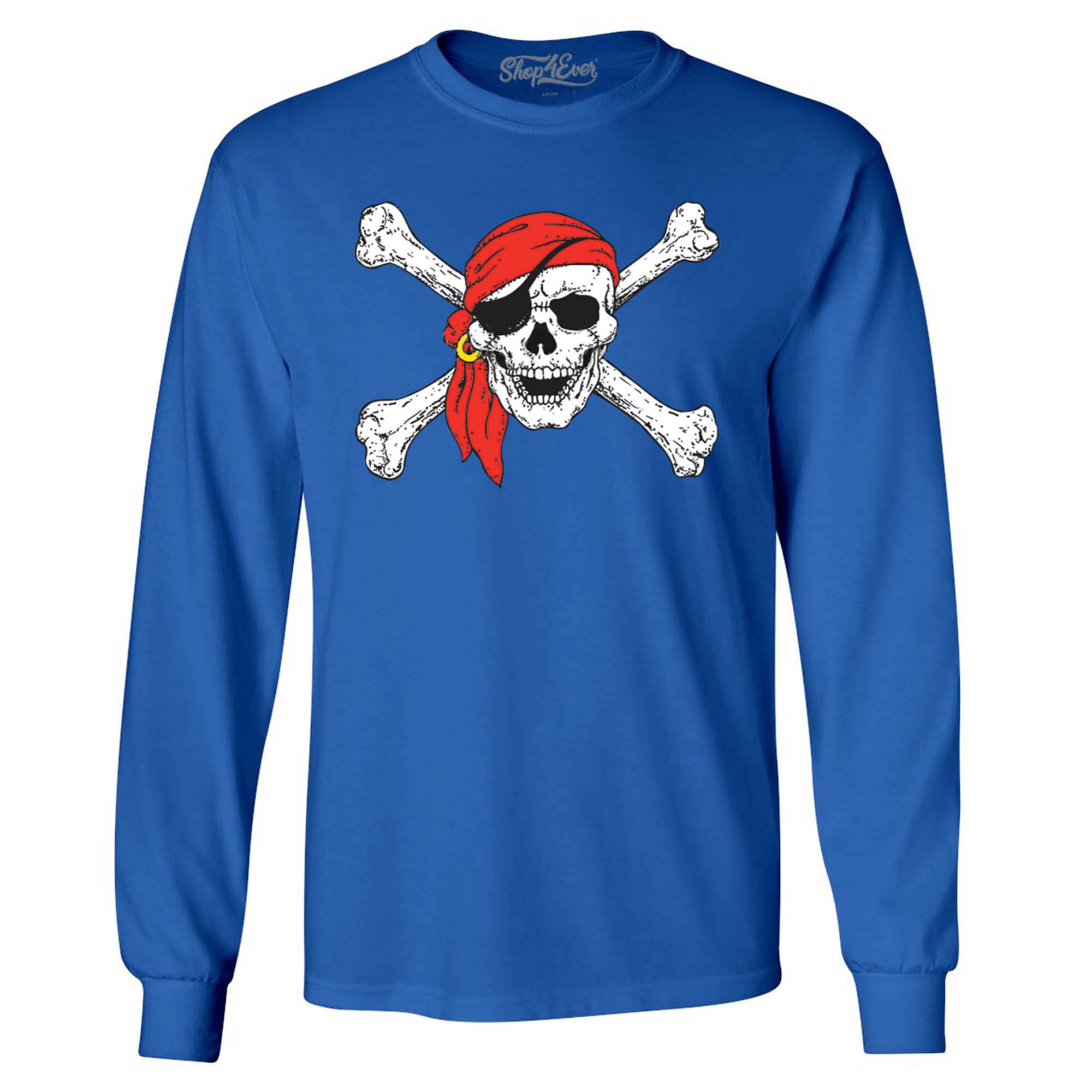 トップス 00s Archive Skull Flag Long Sleeve Pirate Skull and Crossbones Long Sleeve Shirt Pirate Flag Shirts