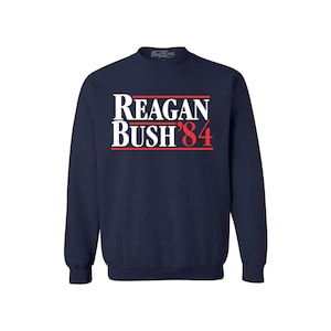 Reagan Bush 84 Crewnecks Presidential Campaign Sweatshirts