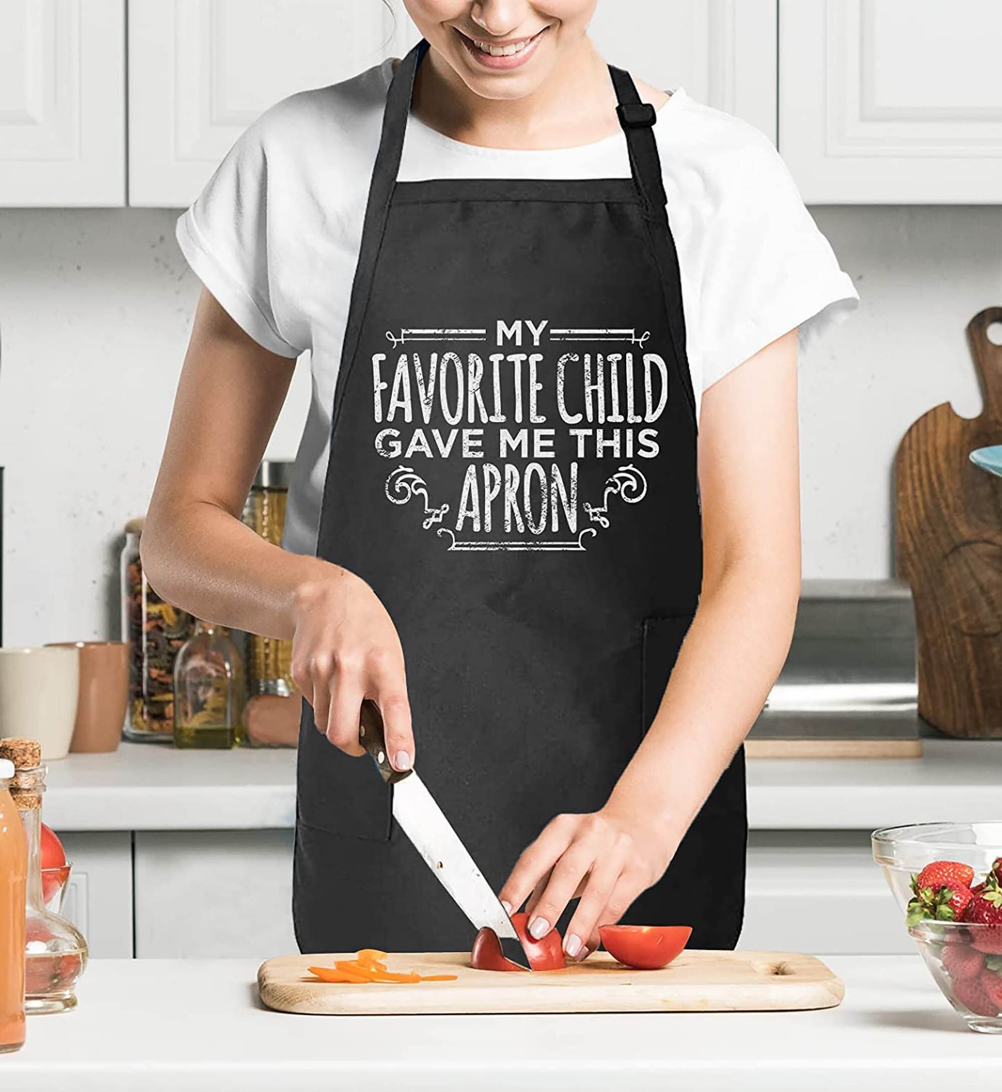 When Mom is Cooking Kitchen Apron with Pocket Gift Funny Humor Gifts  Christmas