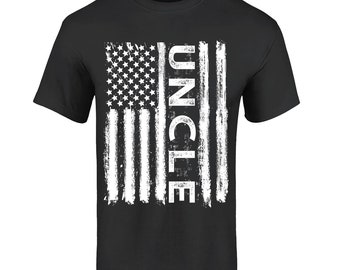 Patriotic Uncle T-Shirt American Flag Shirt USA Fourth of July Gift Uncle Tee