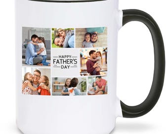 Taza con foto para el Día del Padre. Taza personalizada con la foto de papá. Regalo personalizado para papá de parte de sus hijos. Taza de café con foto. Regalo para el Día del Padre.