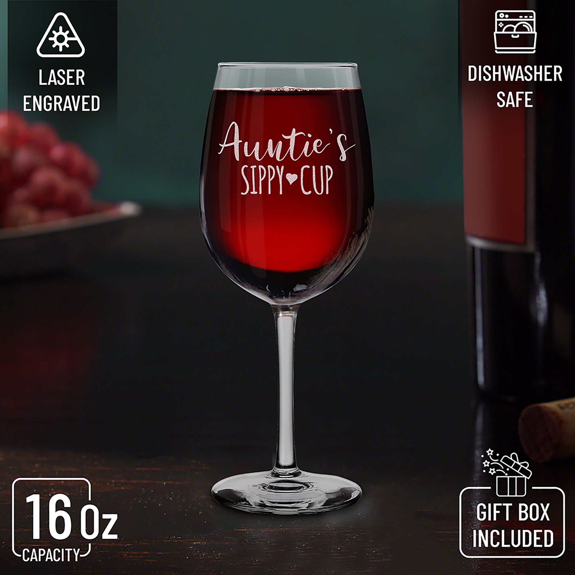 Best Aunt Ever Decal For Wine Glasses & Mugs – Designs By Tangsley