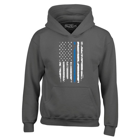 Thin Blue Line American Flag Hockey Tshirt - Police Gift Thin Blue Line American Flag Hockey Tshirt - Police Gift