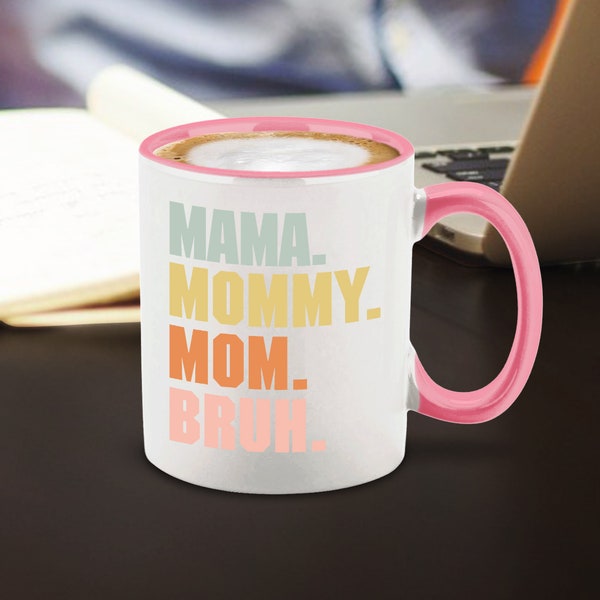 Mama Mommy Mom Bruh Mothers Day Vintage Ceramic Coffee Mug Cup 15 oz | Funny Mother | Mother Day Gift