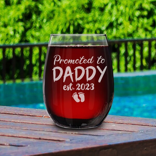 Daddy Wine Glass Etsy